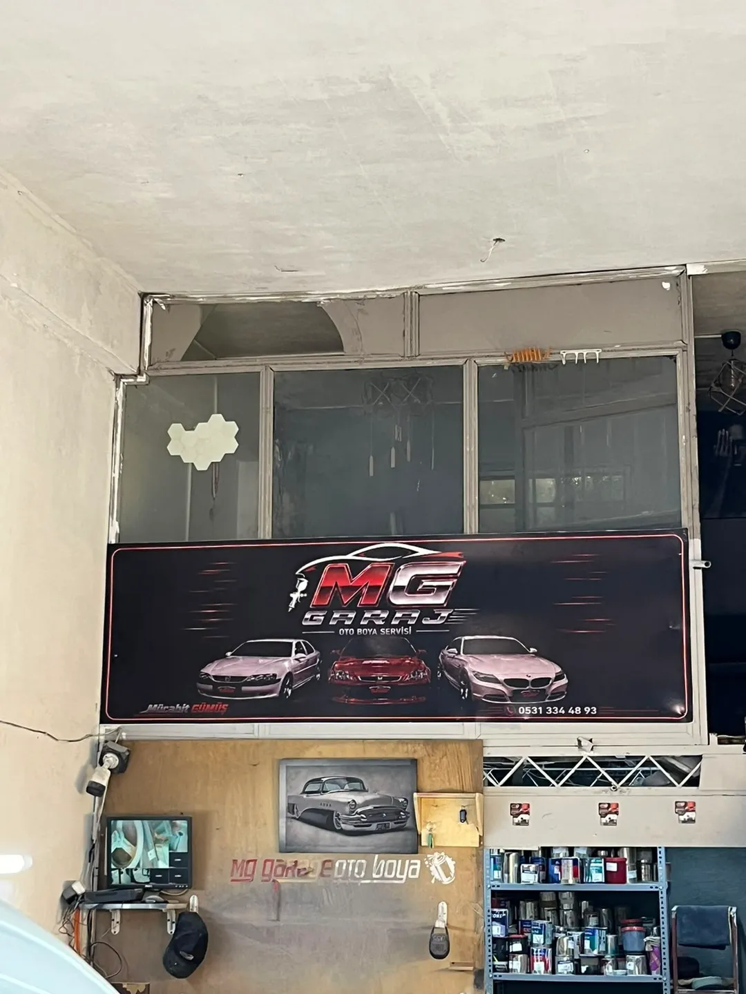 MG Garaj tabelasının montajlı görünümü